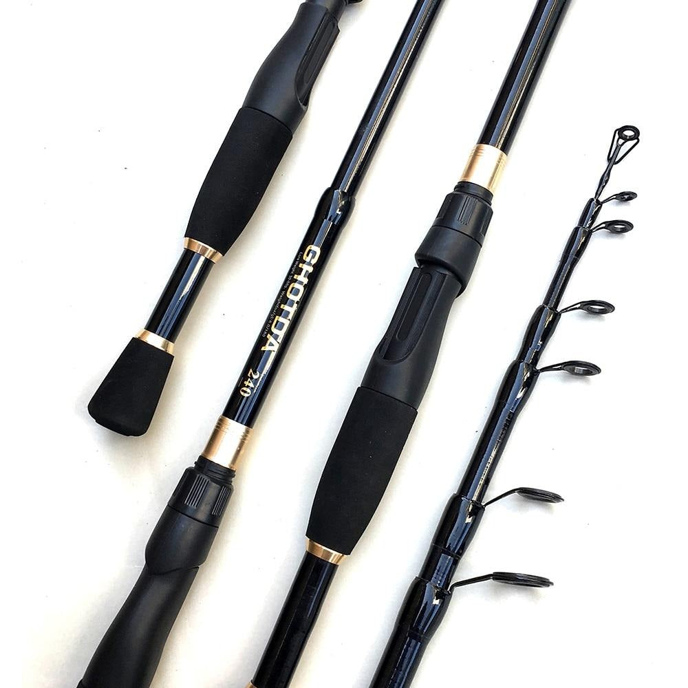 Power Carbon/Carbon Fiber Fishing Rod 1.8m 2.1m 2.4m Lure Weight 8