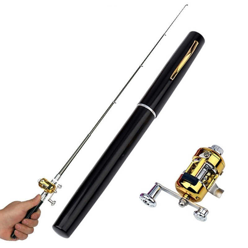 Portable Pocket Telescopic Mini Fishing Pole Pen Shape Folded Fishing