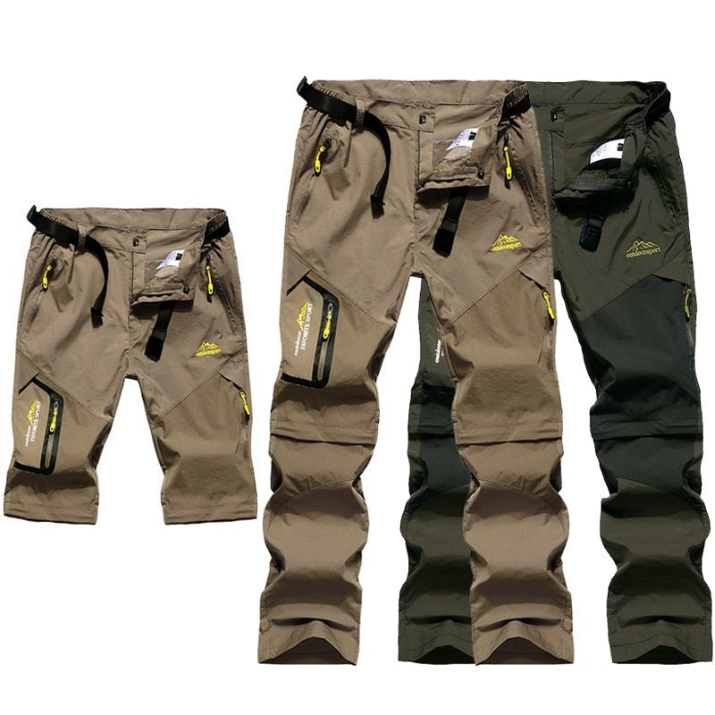 LoClimb Men's Summer Removable Hiking Pants Outdoor Camping Trip Trous
