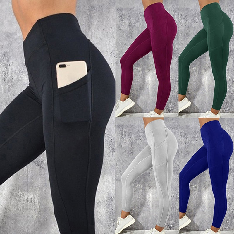 www. - Push Up Fitness Leggings Women High Waist Workout Legging  with Pockets Patchwork