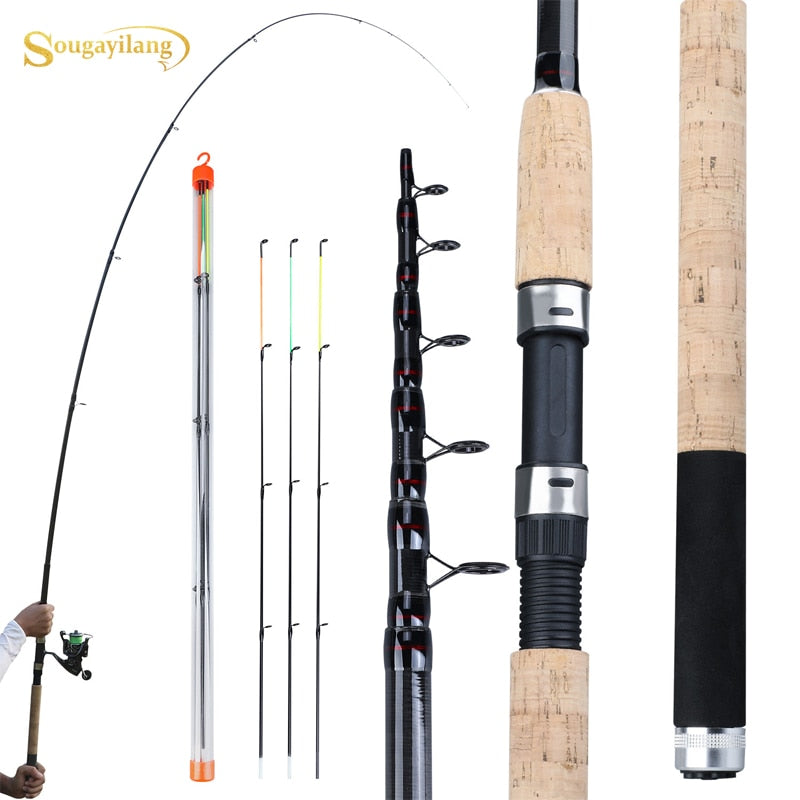 Sougayilang 3M Feeder Fishing Rod 30-120 Lure Weight 6 Section Carbon –