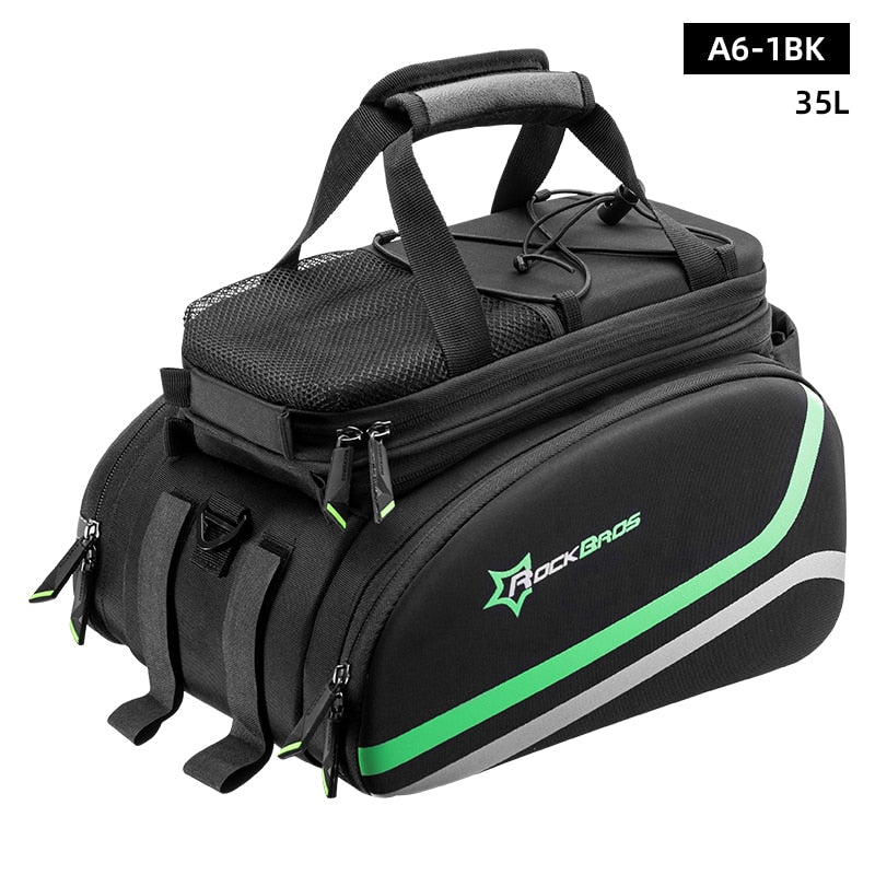 Bicycle Carrier Bag Bike Rack Bag Trunk Pannier Cycling Multifunctional Travel Bag with Rain Cover