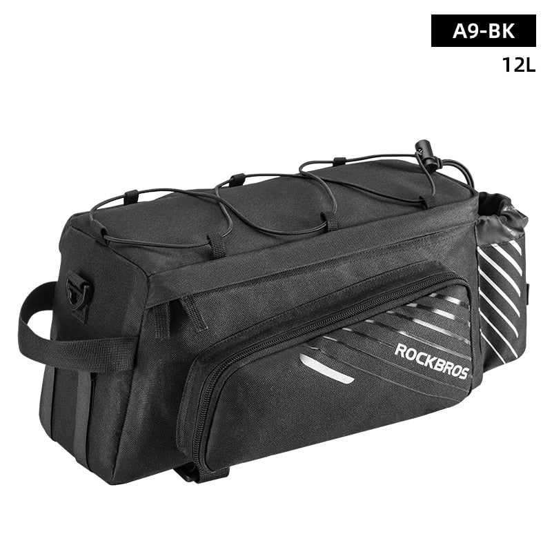 Bicycle Carrier Bag Bike Rack Bag Trunk Pannier Cycling Multifunctional Travel Bag with Rain Cover