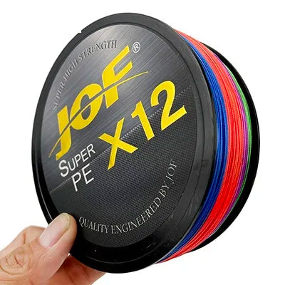 JOF X9/X12 300-500M Braided Line 9/12 Strands MultiColor Multifilament Saltwater PE Line 20-80LB