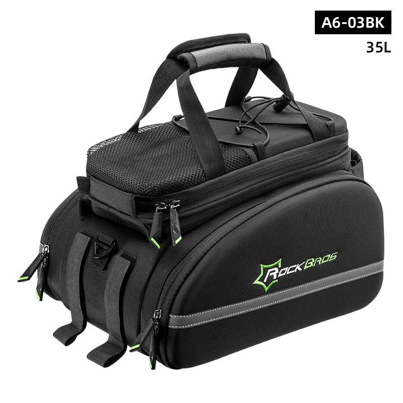 Bicycle Carrier Bag Bike Rack Bag Trunk Pannier Cycling Multifunctional Travel Bag with Rain Cover