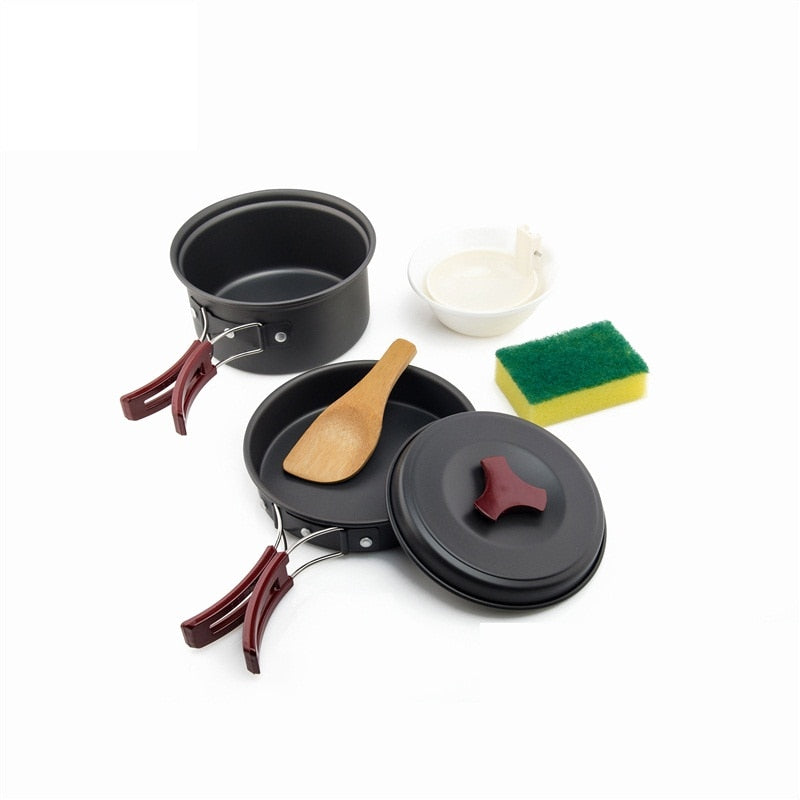 Widesea Camping cookware Outdoor cookware set camping tableware cooking set travel tableware Cutlery