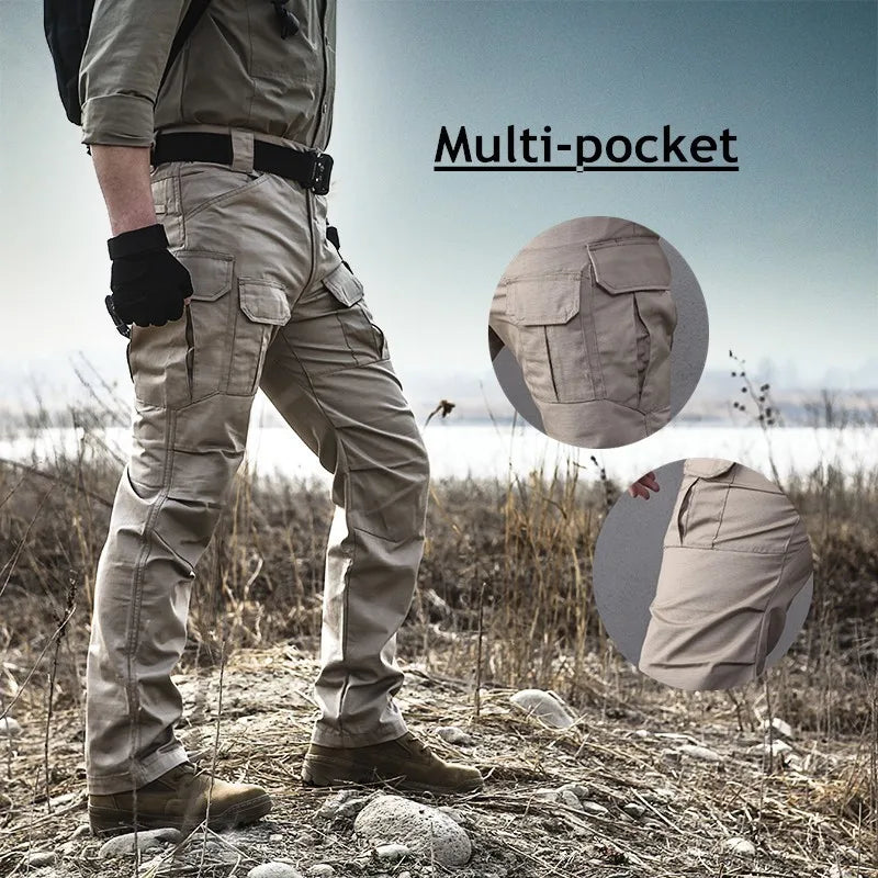 Spring Tactical Combat Camouflage Training Pants Men Multi-pockets Outdoor Hiking Cargo Trousers