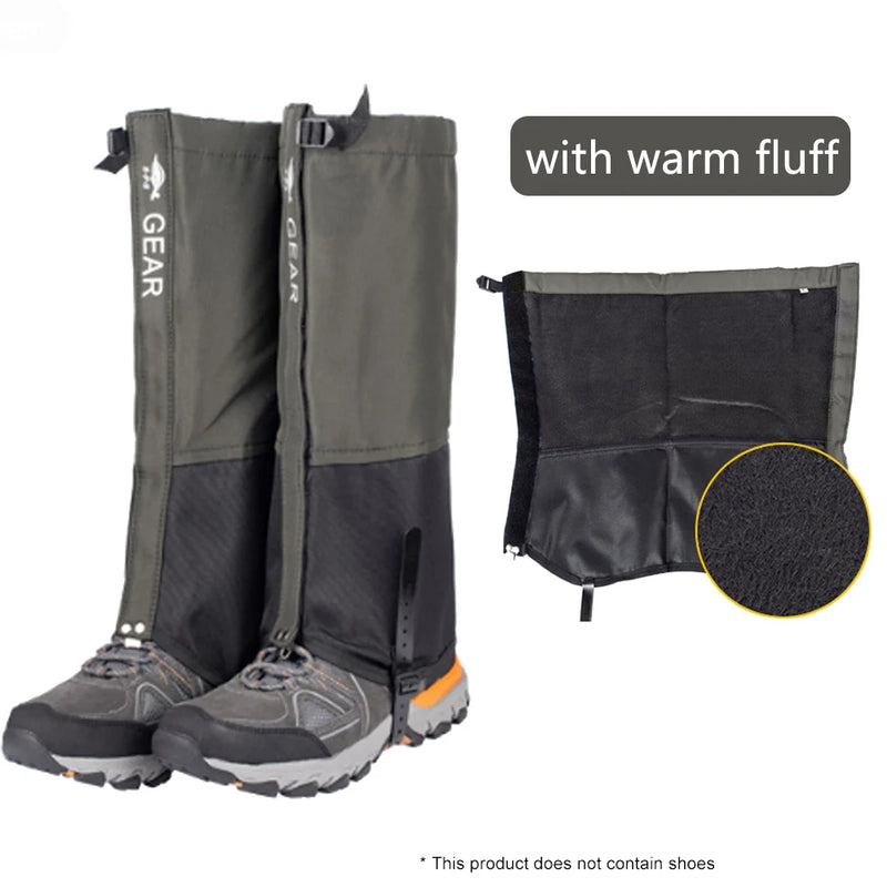 Waterproof Hiking Leg Gaiters | Nylon Snow Foot Cover for Climbing, Skiing & Winter Travel