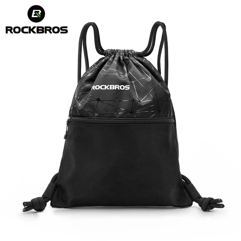 ROCKBROS Drawstring Gym Bag | High Capacity Multipurpose Nylon Backpack for Fitness & Outdoor Sports