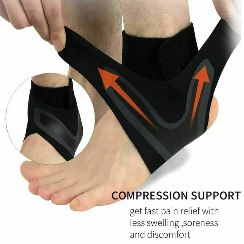 Ankle Brace Support Compression Sleeve – Elastic Plantar Fasciitis Pain Relief Foot Bandage