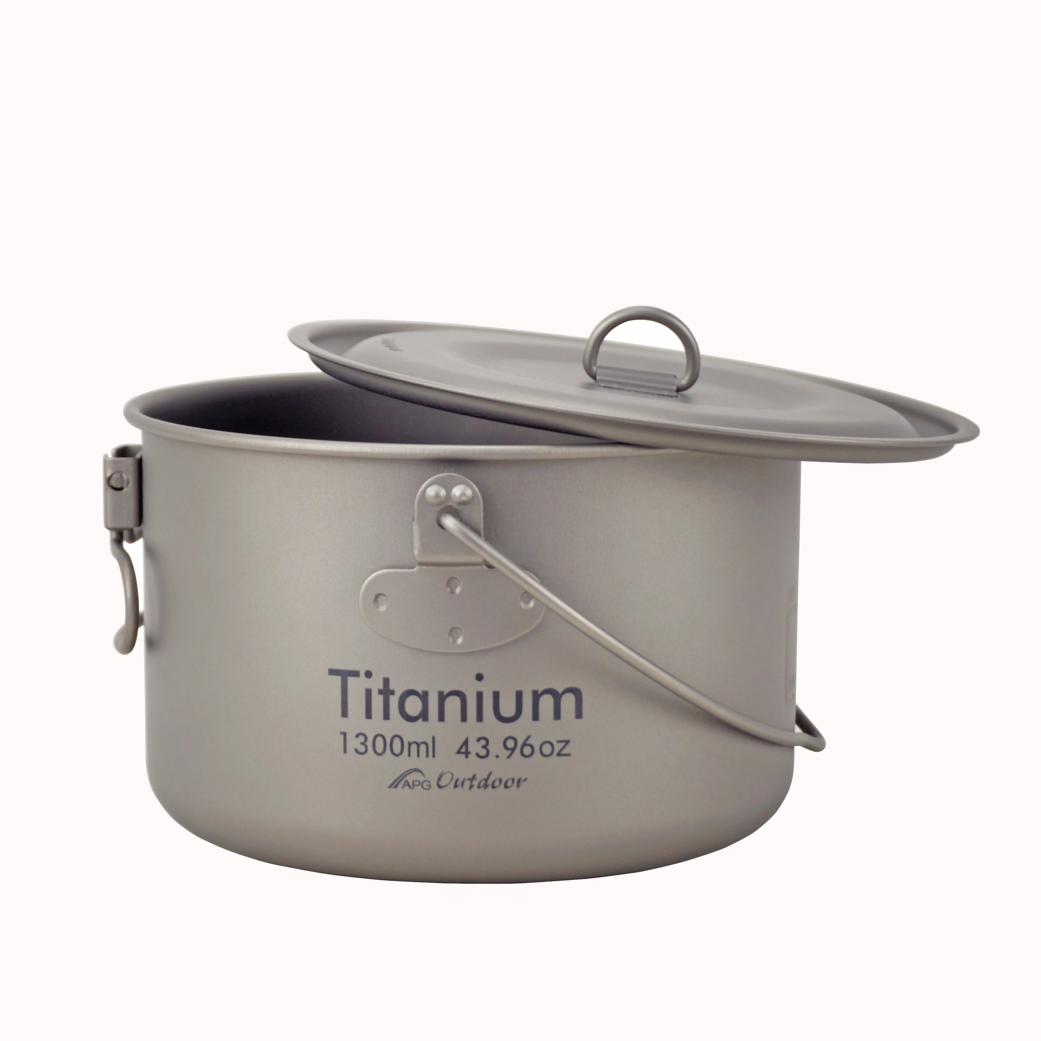 APG 1.3L Titanium Hanging Pot Camping Tableware Cooking Cookware set Ultralight Bowl Tableware