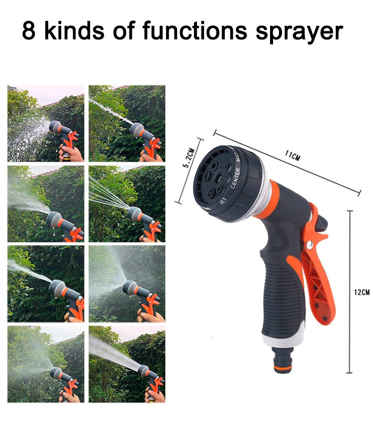 Expandable Magic Garden Hose | Flexible Water Hose with 8 Spray Modes & Spray Gun