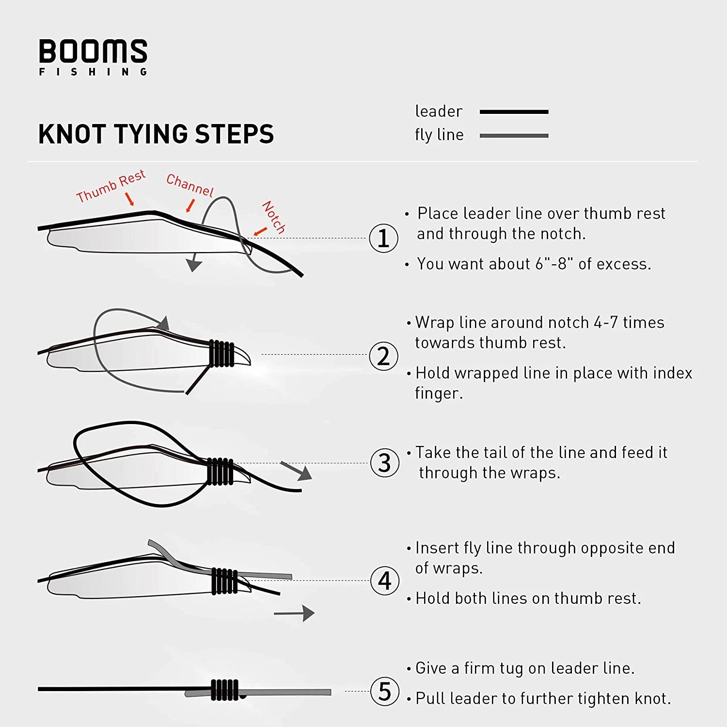 Booms Fishing Quick Knot Tying Tool Fly Fishing Line Scissors Cutter Clipper Nippers Fast Knotter