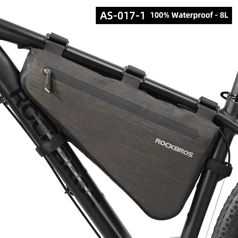 Rainproof Bike Bag Large Capacity MTB Road Frame Bag Triangle Pouch Waterproof Caulking