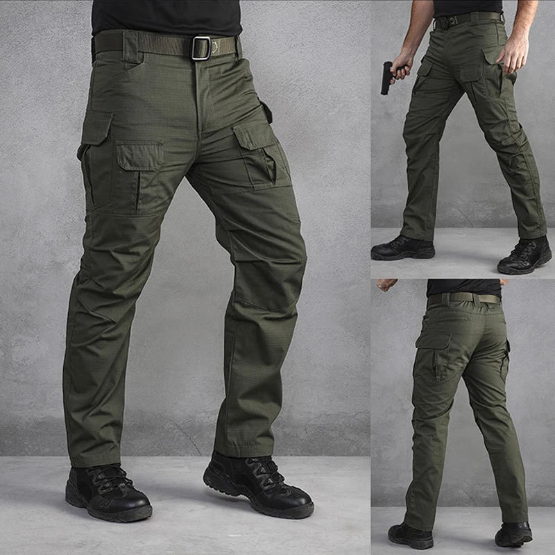 Spring Tactical Combat Camouflage Training Pants Men Multi-pockets Outdoor Hiking Cargo Trousers