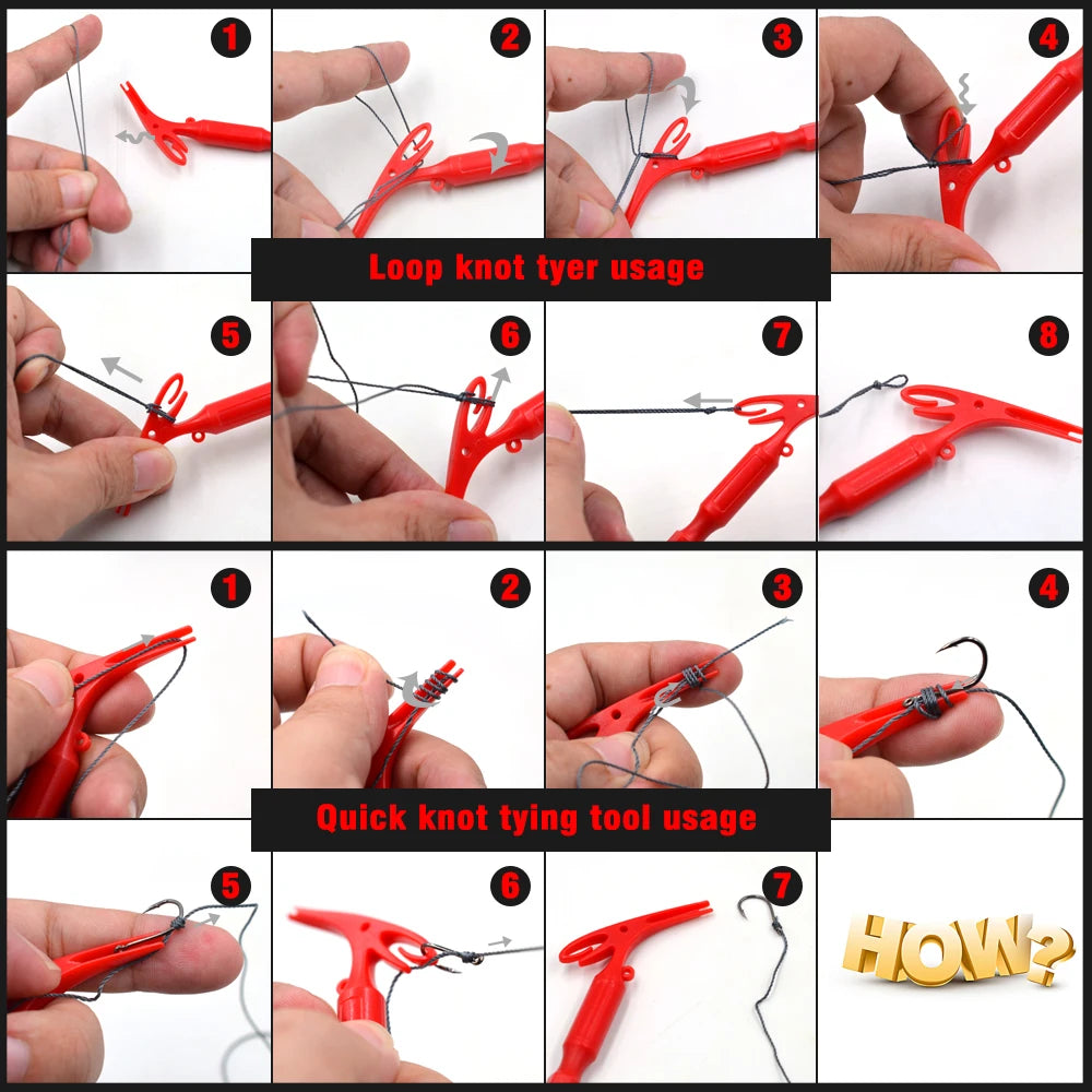 MNFT Pen Shape Hook Remover & Quick Knot Tying Tool - 3 in 1 Fishing Multi-Tool