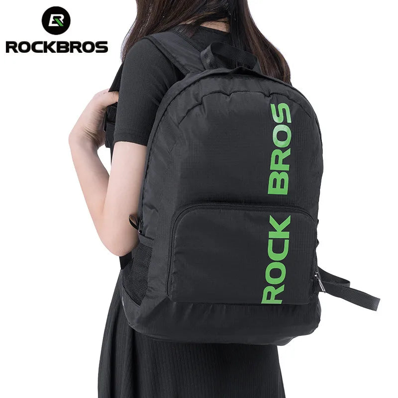 ROCKBROS Portable Rainproof Foldable Sports Backpack for Hiking, Camping, Cycling, and Travel