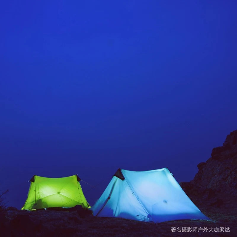 2021 FLAME'S CREED LanShan 2 Person Ultralight Tent 3 Season Professional 15D Silnylon Rodless Tent