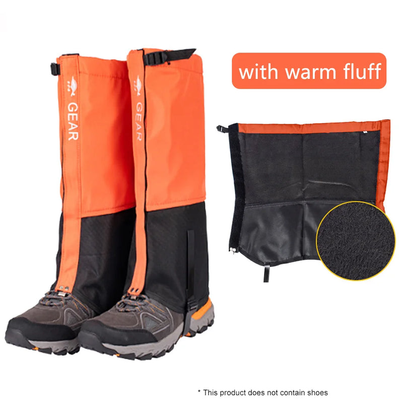 Waterproof Hiking Leg Gaiters | Nylon Snow Foot Cover for Climbing, Skiing & Winter Travel