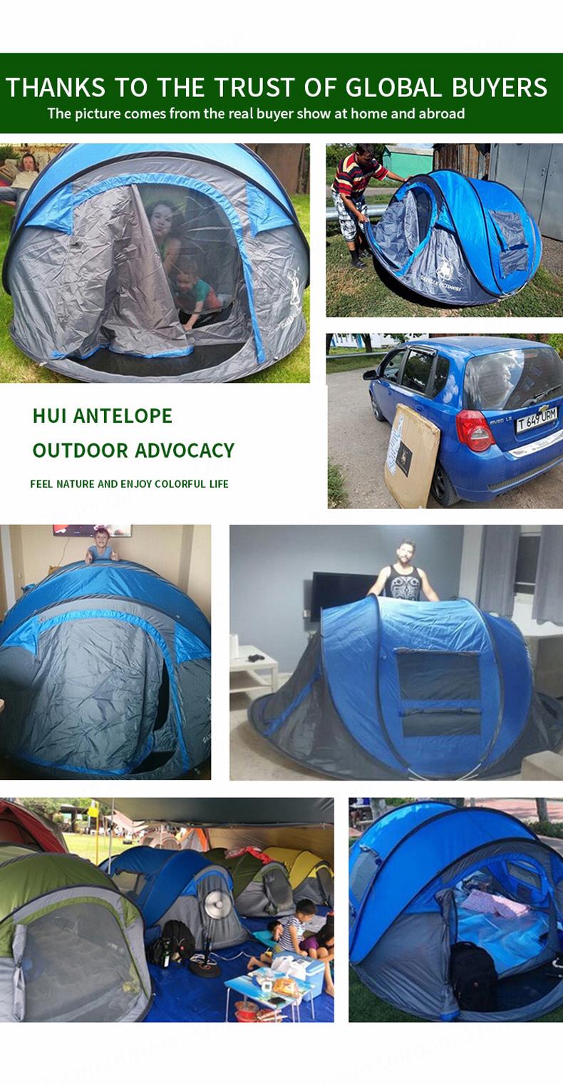 Large Throw Tent Outdoor 4-5-6 Persons Automatic Speed Open Throwing Pop Up Windproof/Waterproof