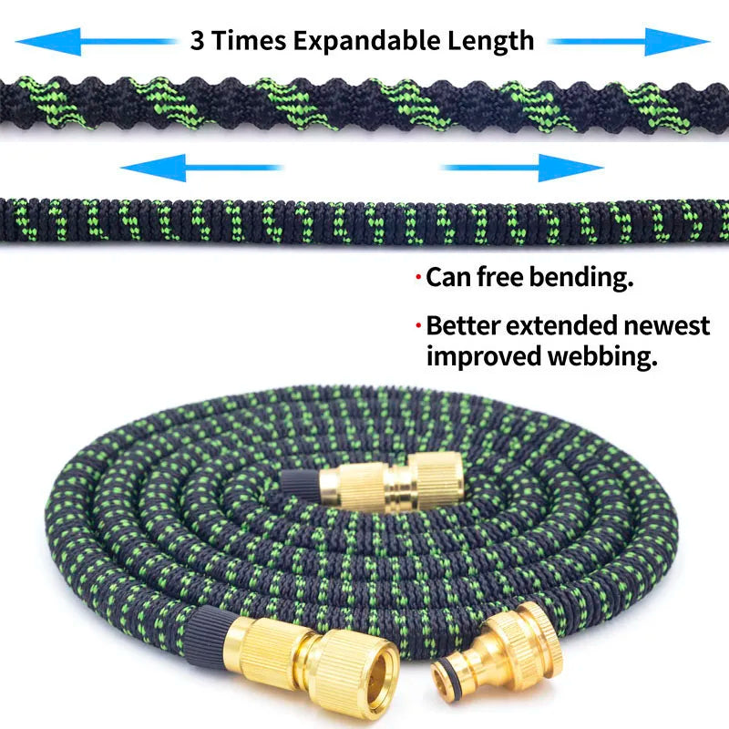 Expandable Magic Garden Hose | Flexible Water Hose with 8 Spray Modes & Spray Gun