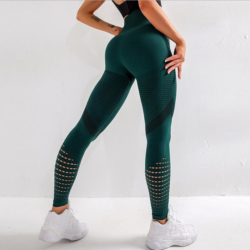 Sport Seamless Leggings with Pocket Women High Waist Push Up Pants Running  Yoga Pants Gym Athletic Cycling Tights Long Trousers