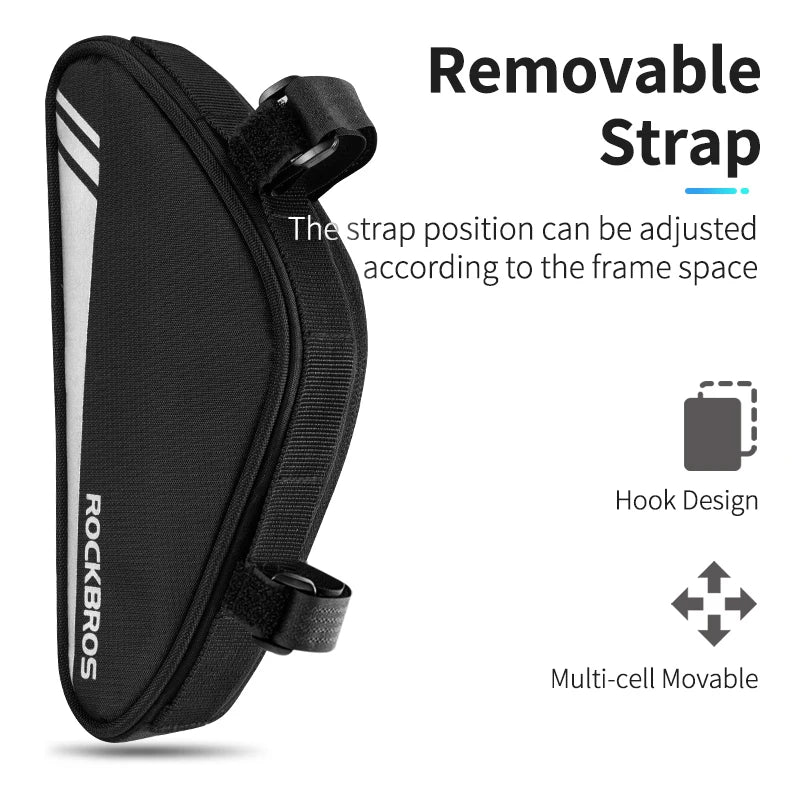 ROCKBROS Triangle Beam Bag - Compact and Reflective Bike Accessory