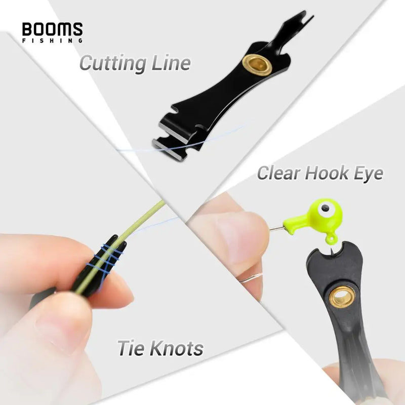 Booms Fishing Quick Knot Tying Tool Fly Fishing Line Scissors Cutter Clipper Nippers Fast Knotter