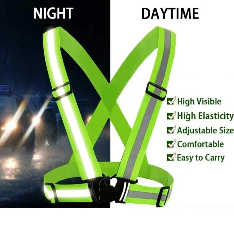 High-Visibility Reflective Safety Vest for Outdoor Activities, Running, Cycling, and Traffic Safety