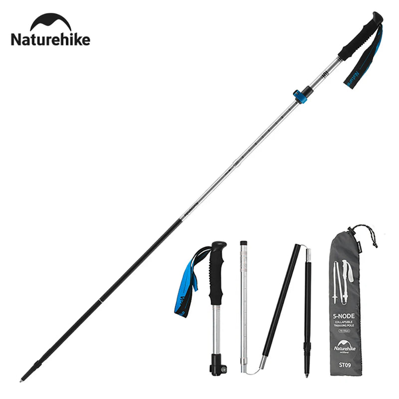 Naturehike Ultralight Folding Trekking Pole – Portable Aluminum Telescopic Walking Stick