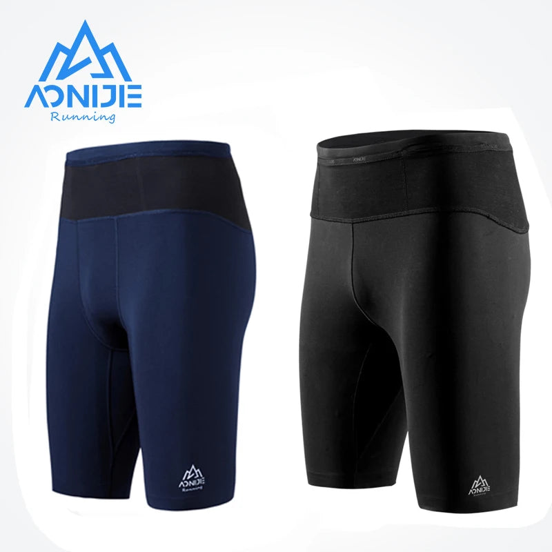 AONIJIE FM5120 Men’s Quick-Dry Compression Running Pants | Professional 5/4 Tight Shorts for Fitness