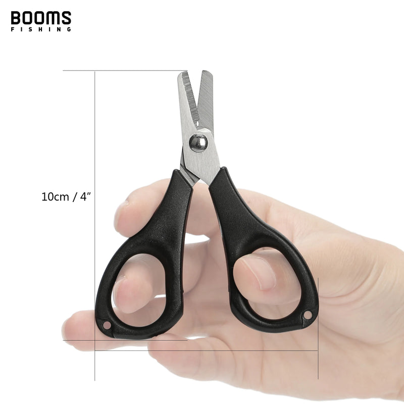 Booms Fishing S01 Braid Line Scissor Fishing Line Scissors with Retractable Badge Holder Accessory