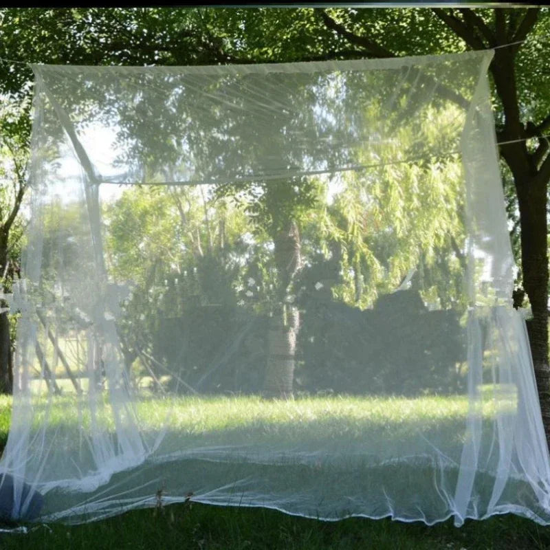 White Camping Mesh Net | Lightweight Foldable Anti-Mosquito Tent for Outdoor & Summer Sleeping