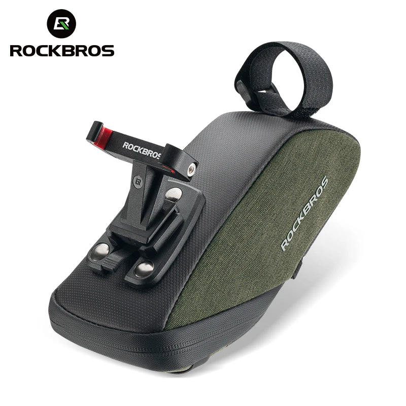 ROCKBROS Waterproof Saddle Bag with Mudguard – Compact Cycling Seat Tail Bag for MTB & Road Bikes