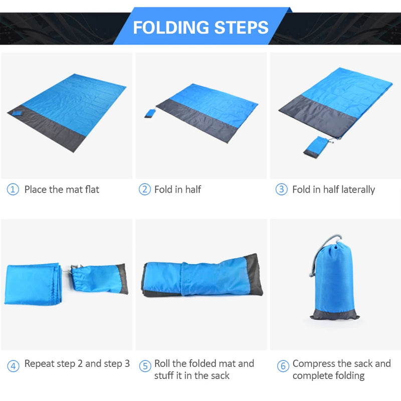 Waterproof Outdoor Beach Blanket: Portable Picnic Mat, Tent Tarp, and Sun Shade