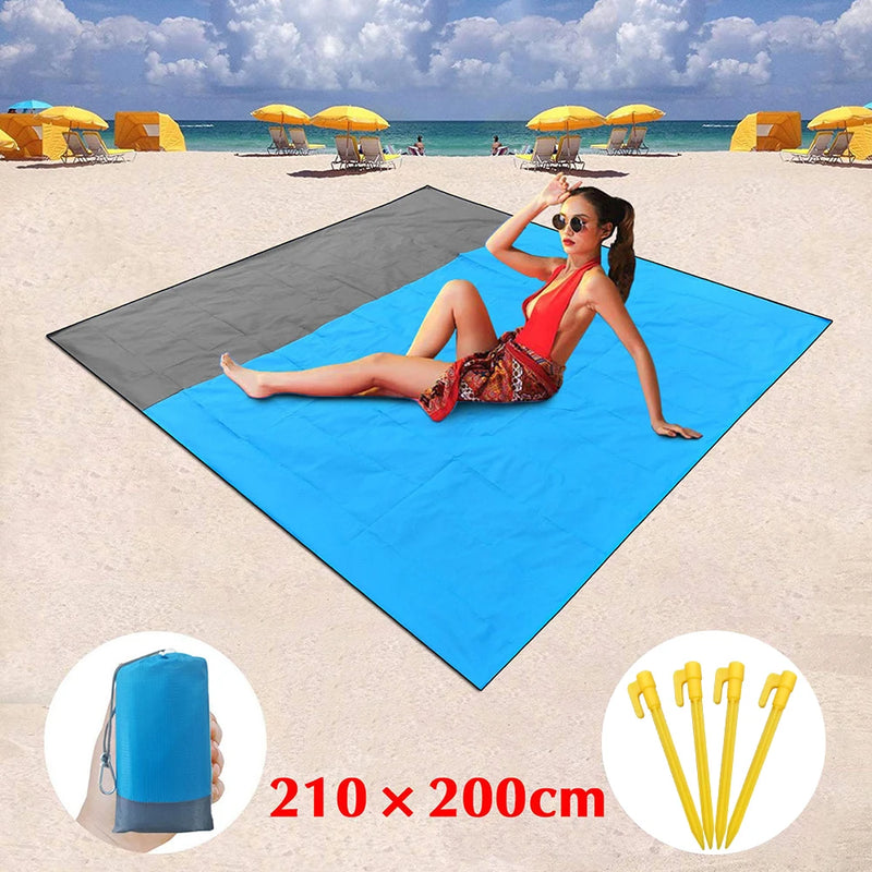 Waterproof Outdoor Beach Blanket: Portable Picnic Mat, Tent Tarp, and Sun Shade