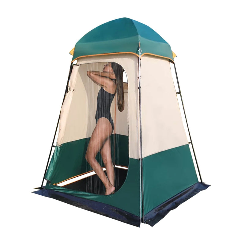 Portable Outdoor Privacy Shower Tent Double-Layer Sun Shelter for Camping & Changing