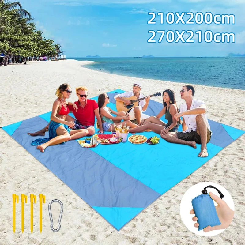 Waterproof Beach Mat: Extra Large Portable Picnic Blanket for Camping and Outdoor Activities