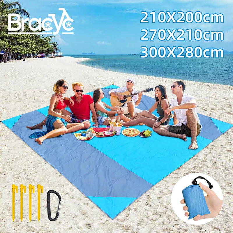 Waterproof Beach Mat Extra Large Outdoor Camping Mat: Lightweight, Sand-Free, and Portable