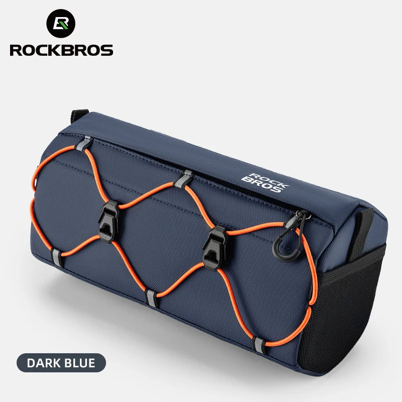 ROCKBROS 2.2L Waterproof Bicycle Front Tube Bag – Handlebar & Shoulder Bag with Reflective Design