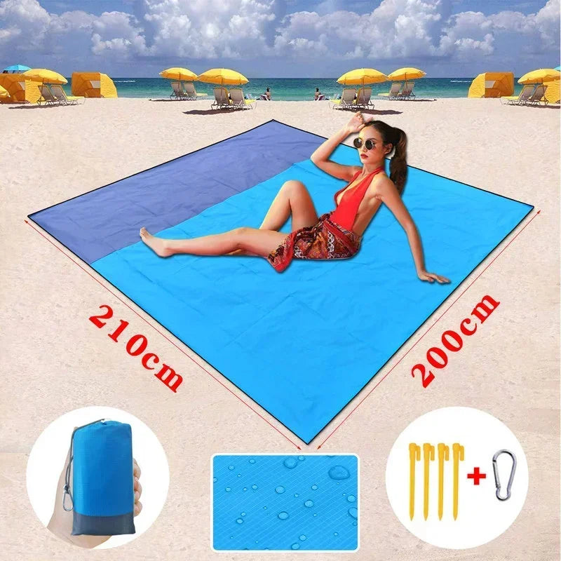 Waterproof Beach Mat Sand-Free Blanket: Portable Outdoor Picnic and Camping Solution