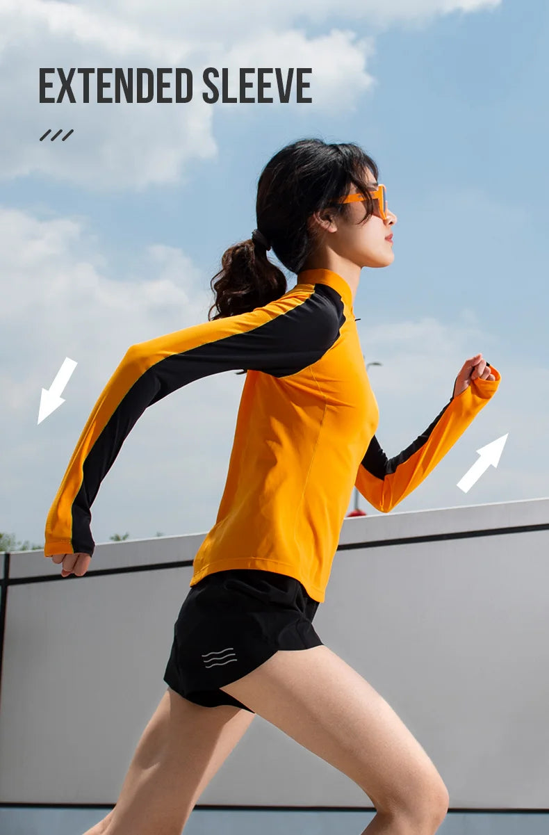 AONIJIE FW5173 Women’s Quick-Dry Long Sleeve Sun Protection Shirt: Slim Fit for Running & Daily Wear