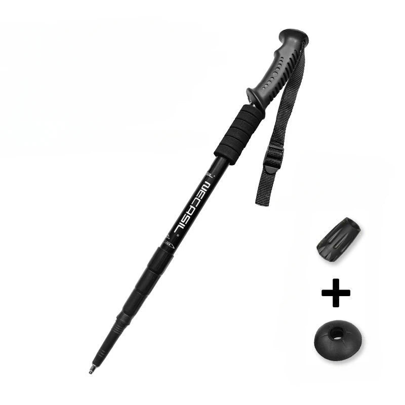 Ultralight Aluminium Alloy Telescopic Hiking Pole – Adjustable Walking Stick with Shock Absorber