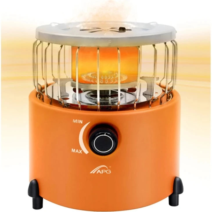 APG Portable 2 in 1 Camping Stove Gas Heater Outdoor Warmer Propane Butane Tent Heater System