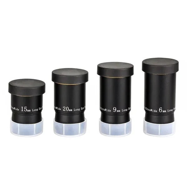 SVBONY 1.25" Ultra Wide Angle Eyepiece Set 6mm 9mm 15mm 20mm 66° FMC for Astronomy Telescopes