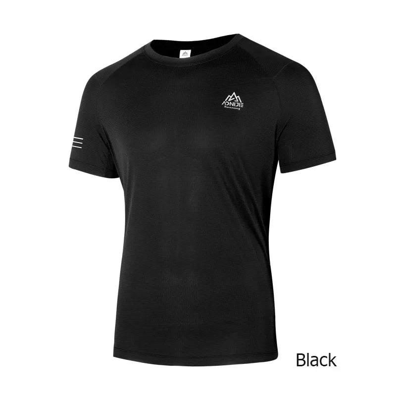 AONIJIE L-FM5125 Men’s Quick-Dry Sports T-Shirt | Breathable Short Sleeve Tee for Running, Outdoor