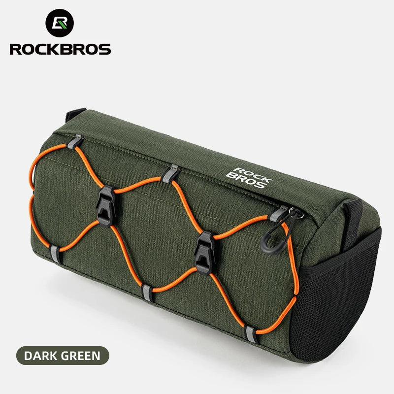 ROCKBROS 2.2L Waterproof Bicycle Front Tube Bag – Handlebar & Shoulder Bag with Reflective Design