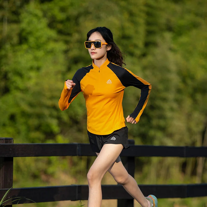 AONIJIE FW5173 Women’s Quick-Dry Long Sleeve Sun Protection Shirt: Slim Fit for Running & Daily Wear