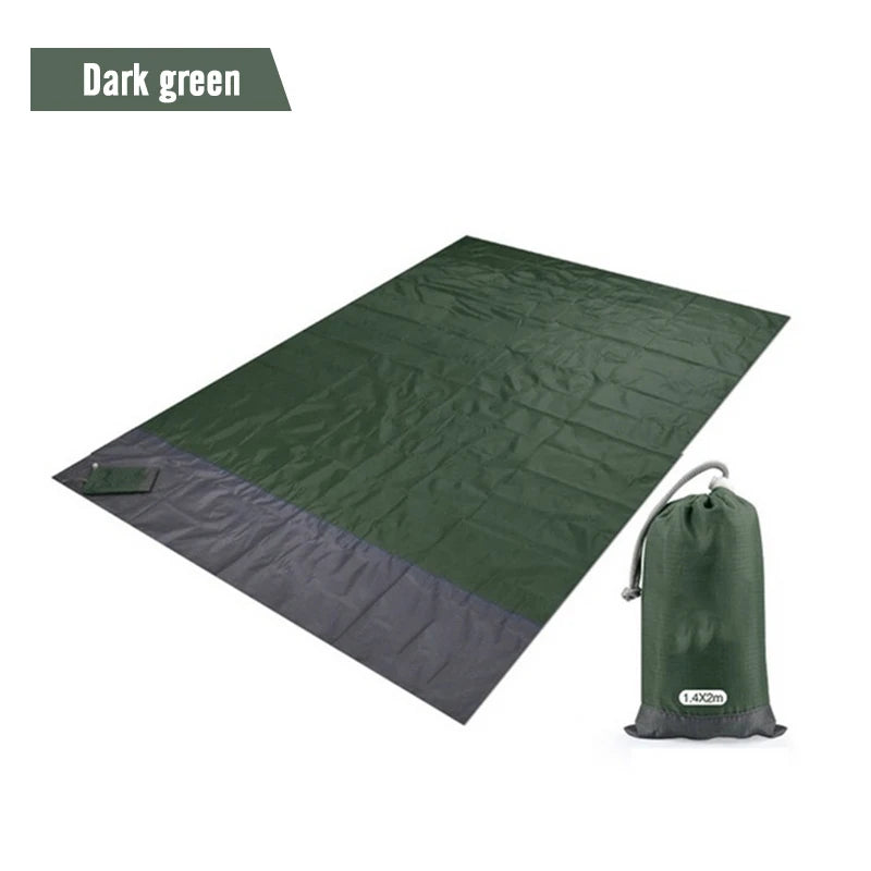 PACOONE Waterproof Beach Blanket: Portable Picnic Mat & Camping Sleeping Pad