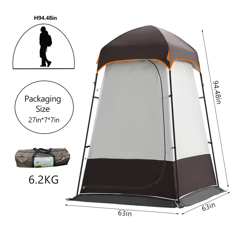 Portable Outdoor Privacy Shower Tent Double-Layer Sun Shelter for Camping & Changing